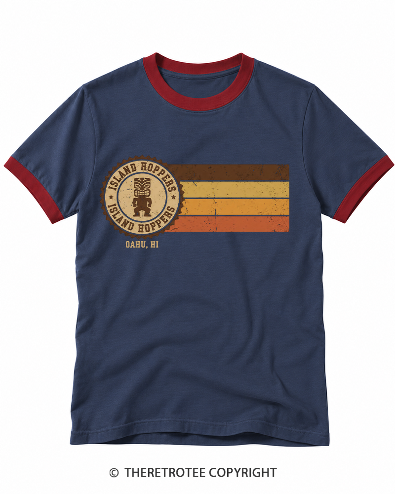 TheRetroTee Island Hoppers Ringer T-shirt