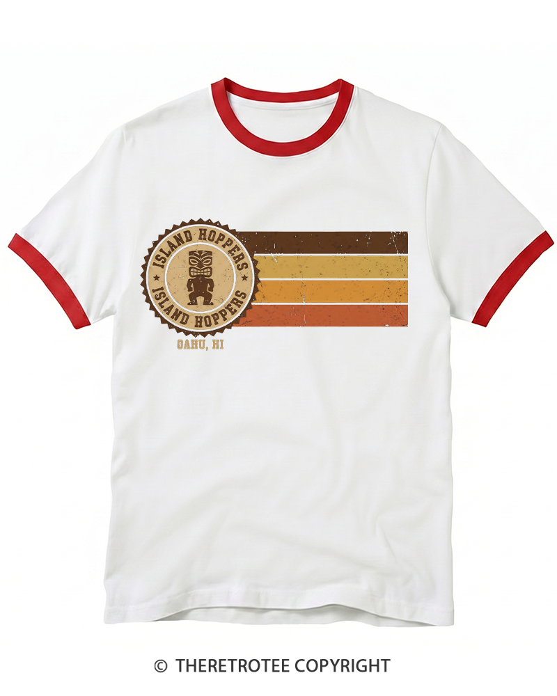 TheRetroTee Island Hoppers Ringer T-shirt