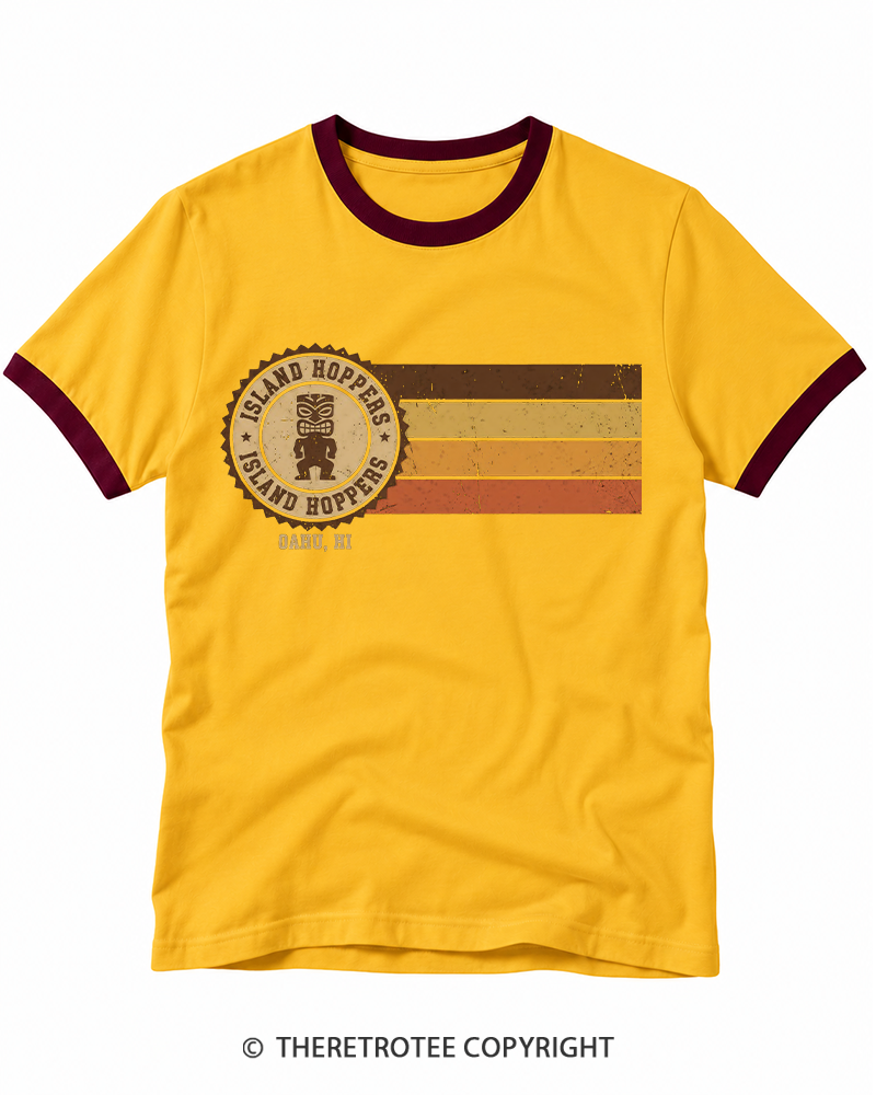 TheRetroTee Island Hoppers Ringer T-shirt