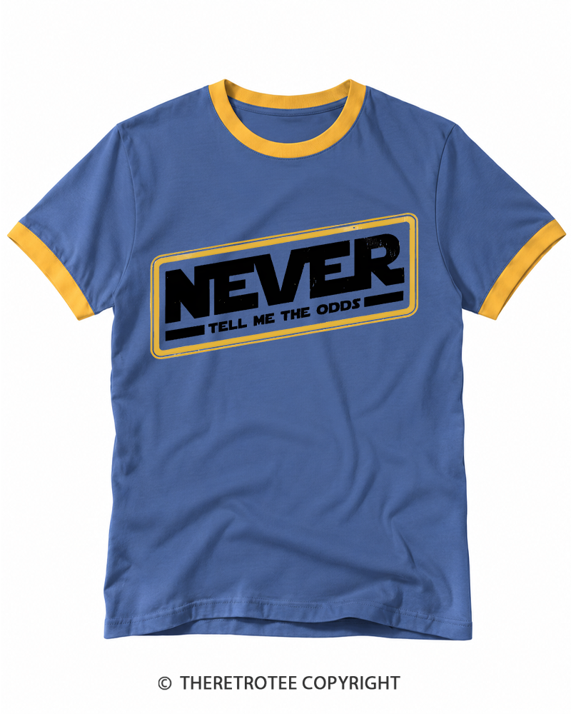 TheRetroTee Never Tell Me The Odds 1980s Ringer T-shirt