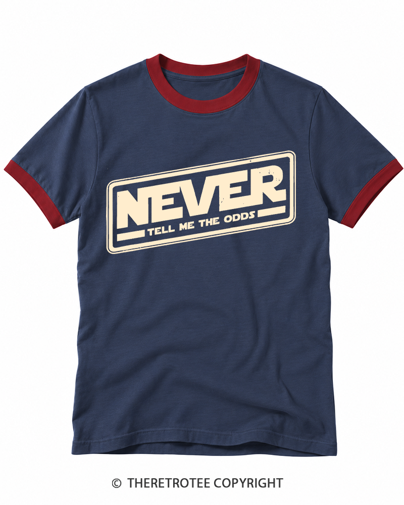 TheRetroTee Never Tell Me The Odds 1980s Ringer T-shirt