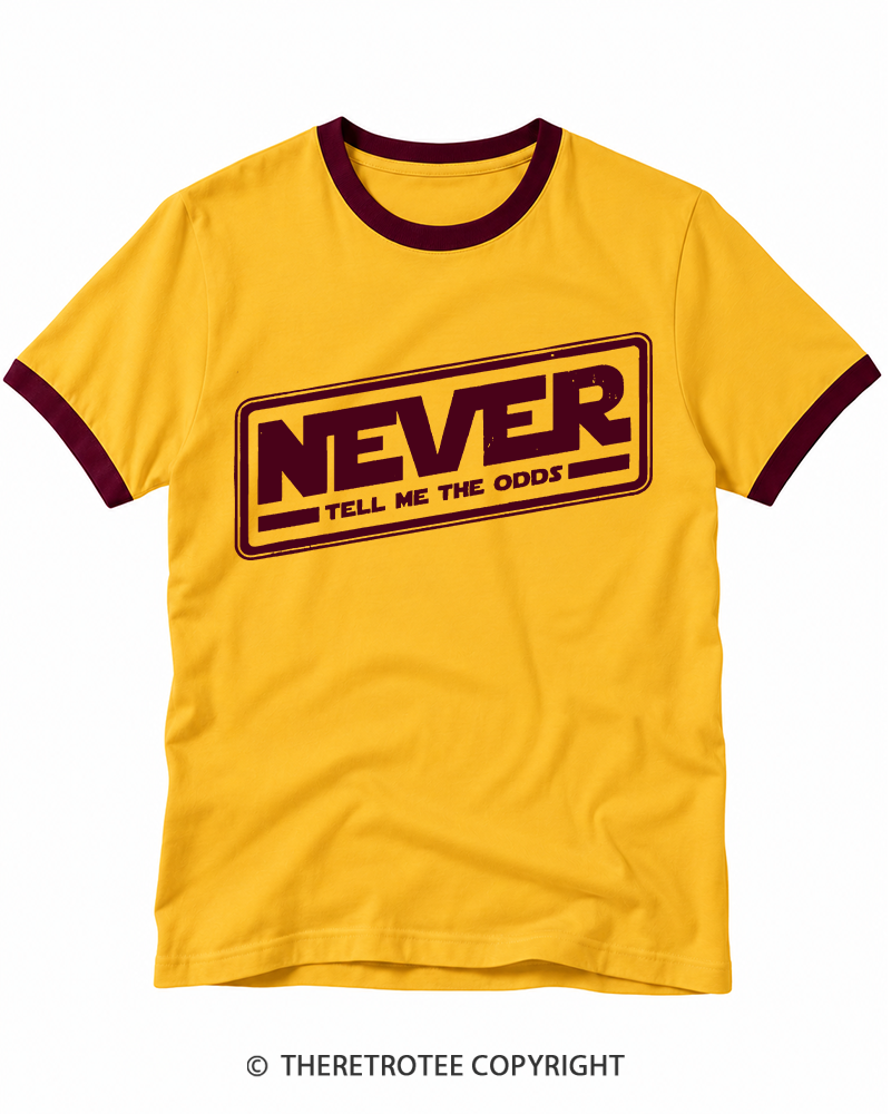 TheRetroTee Never Tell Me The Odds 1980s Ringer T-shirt