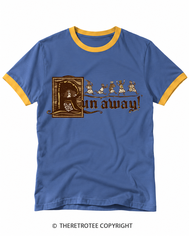 TheRetroTee Run Away 1970s Ringer T-shirt