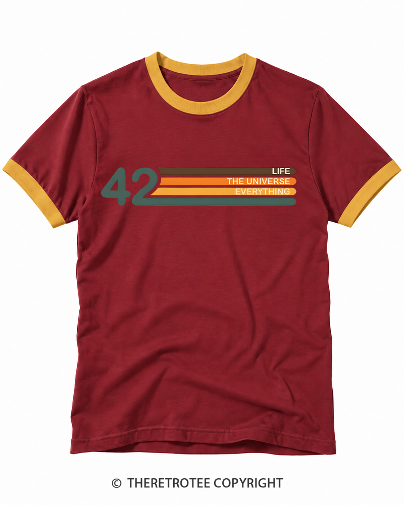 TheRetroTee The Meaning of Life Ringer T-shirt