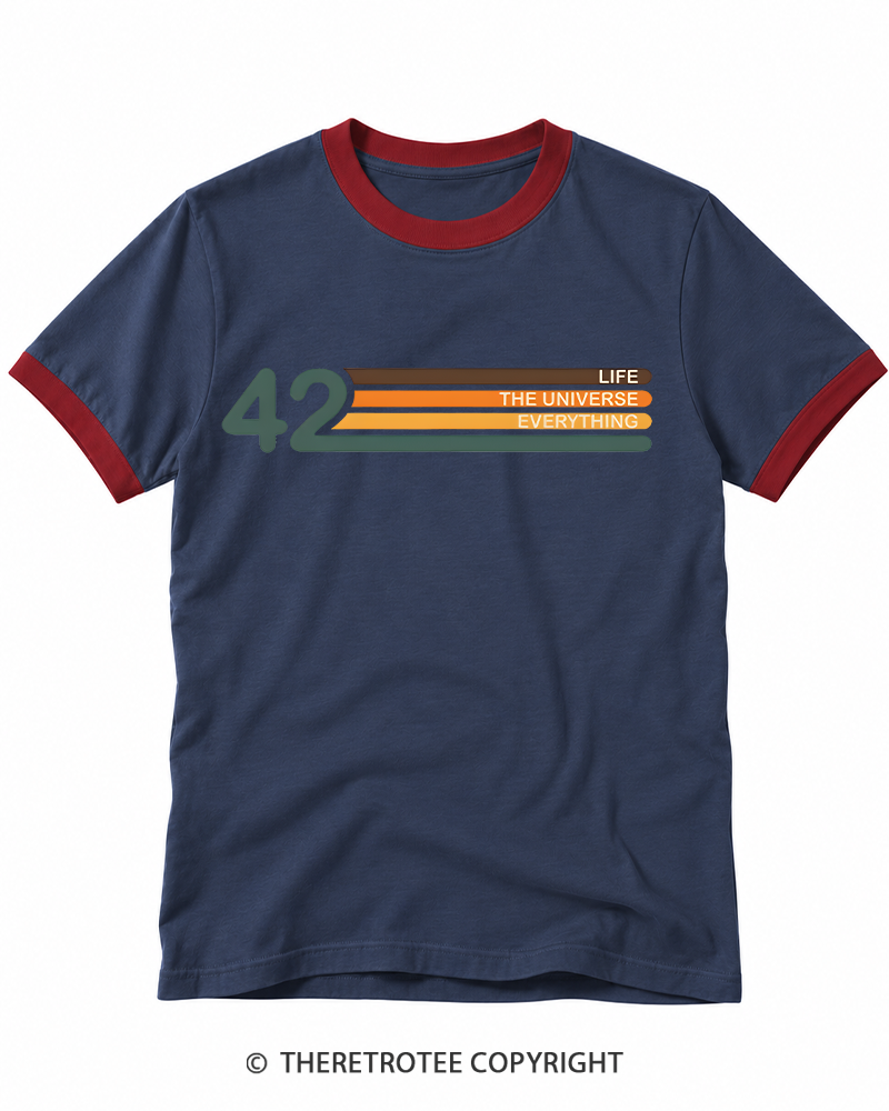 TheRetroTee The Meaning of Life Ringer T-shirt