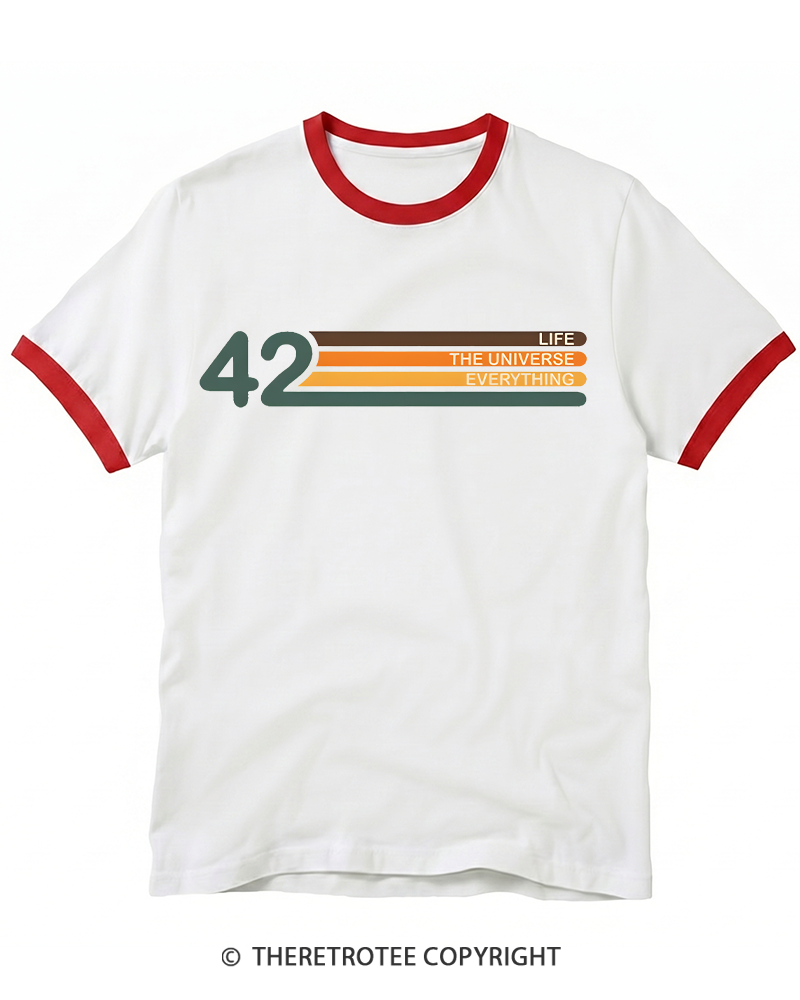 TheRetroTee The Meaning of Life Ringer T-shirt