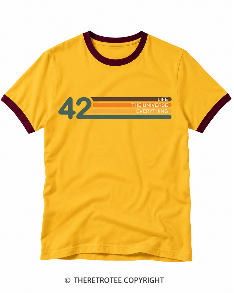 TheRetroTee The Meaning of Life Ringer T-shirt