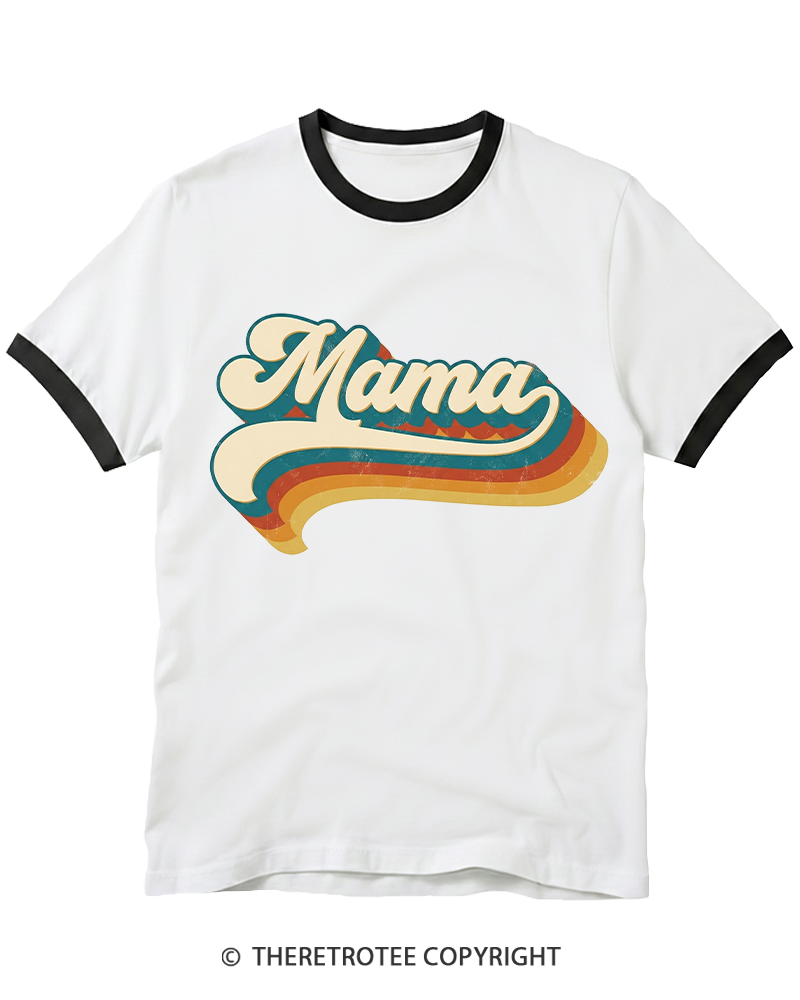 TheRetroTee Vintage Mama 1980s Ringer T-shirt