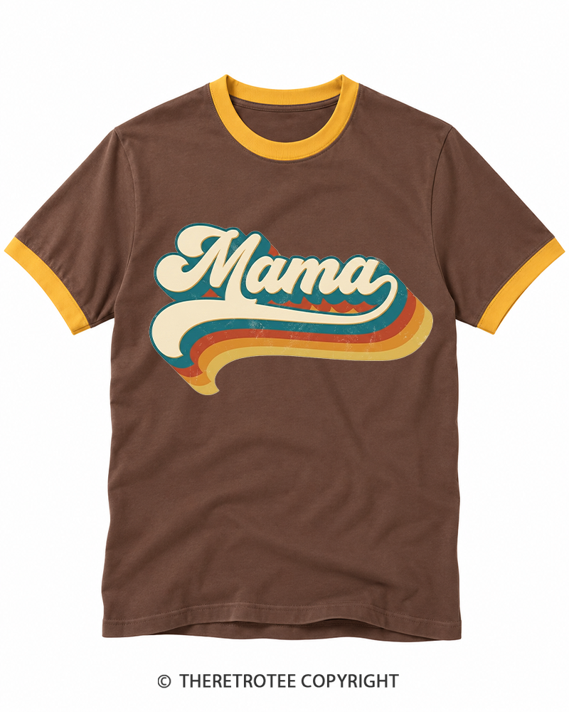 TheRetroTee Vintage Mama 1980s Ringer T-shirt