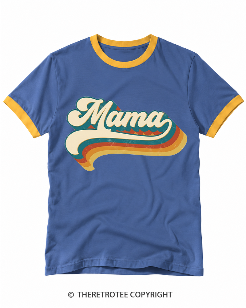 TheRetroTee Vintage Mama 1980s Ringer T-shirt