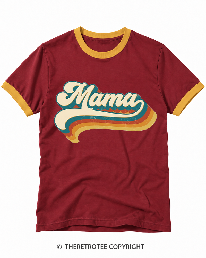 TheRetroTee Vintage Mama 1980s Ringer T-shirt