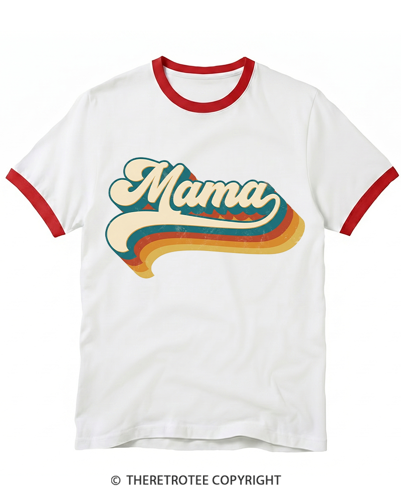 TheRetroTee Vintage Mama 1980s Ringer T-shirt