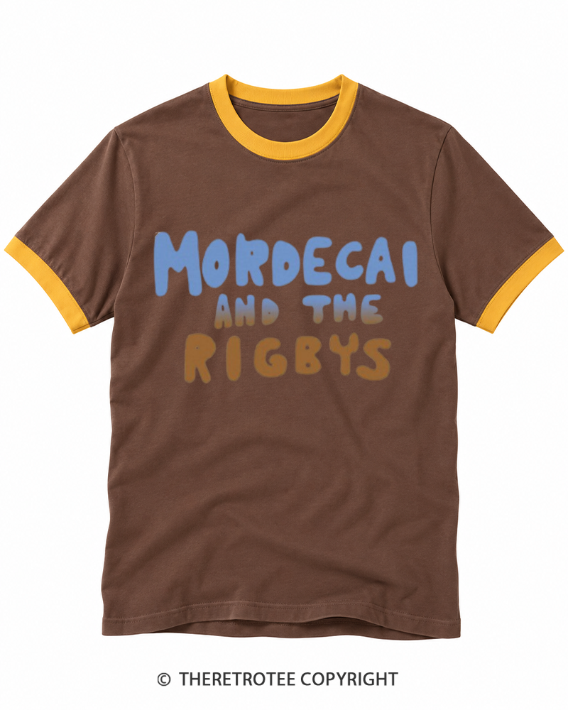 TheRetroTee 2010s Mordecai And The Rigbys Ringer T-shirt