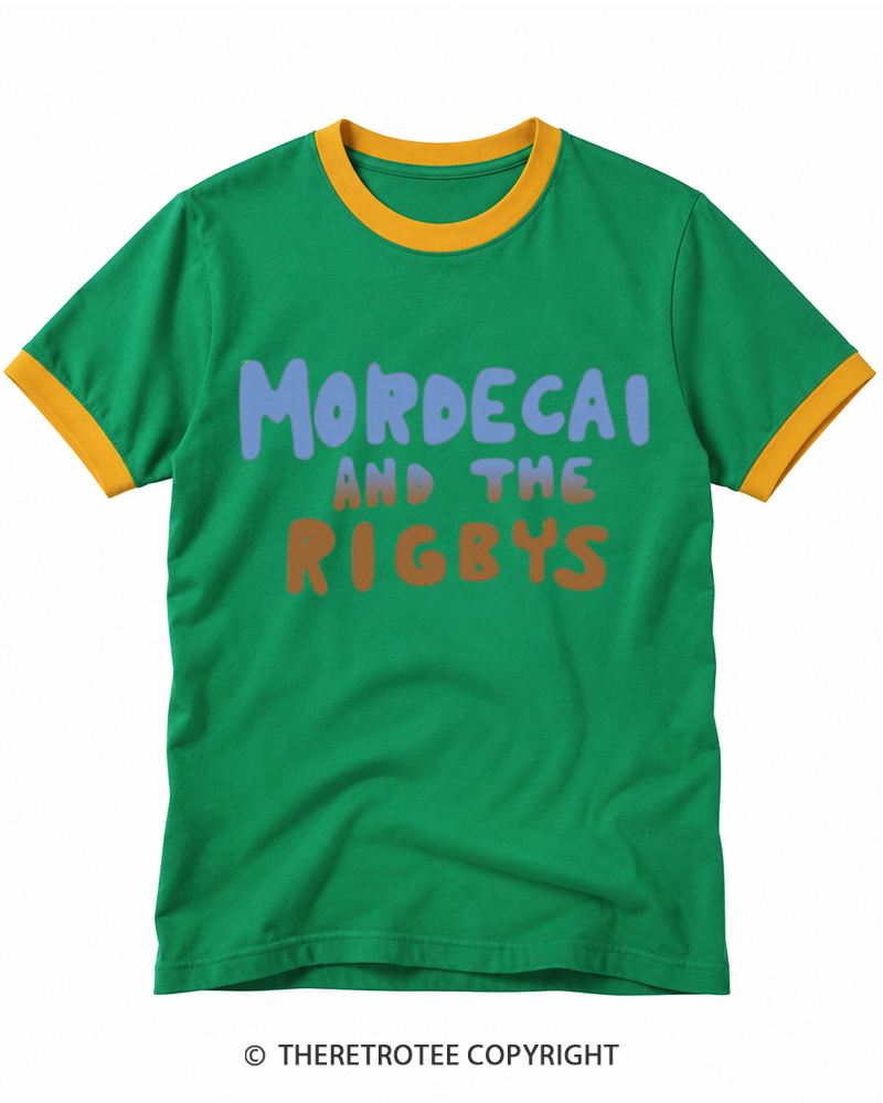 TheRetroTee 2010s Mordecai And The Rigbys Ringer T-shirt
