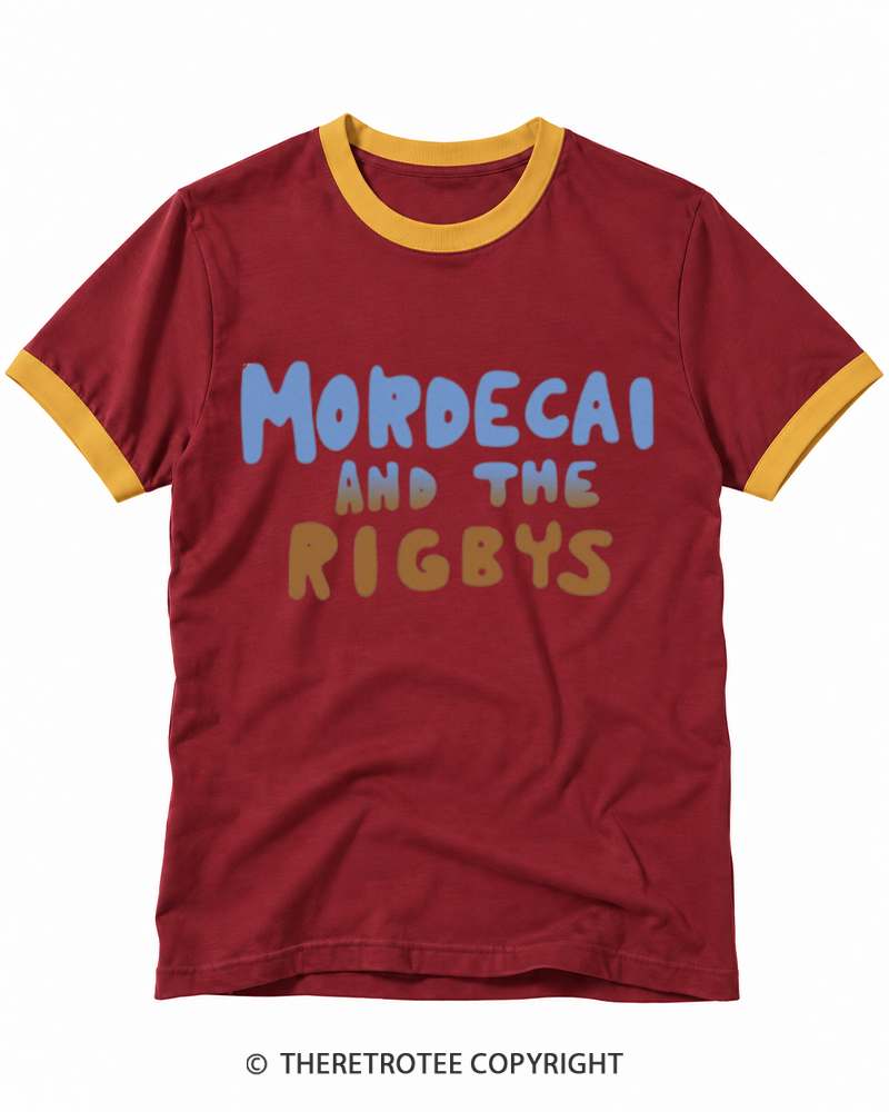 TheRetroTee 2010s Mordecai And The Rigbys Ringer T-shirt
