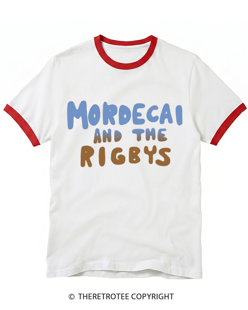 TheRetroTee 2010s Mordecai And The Rigbys Ringer T-shirt