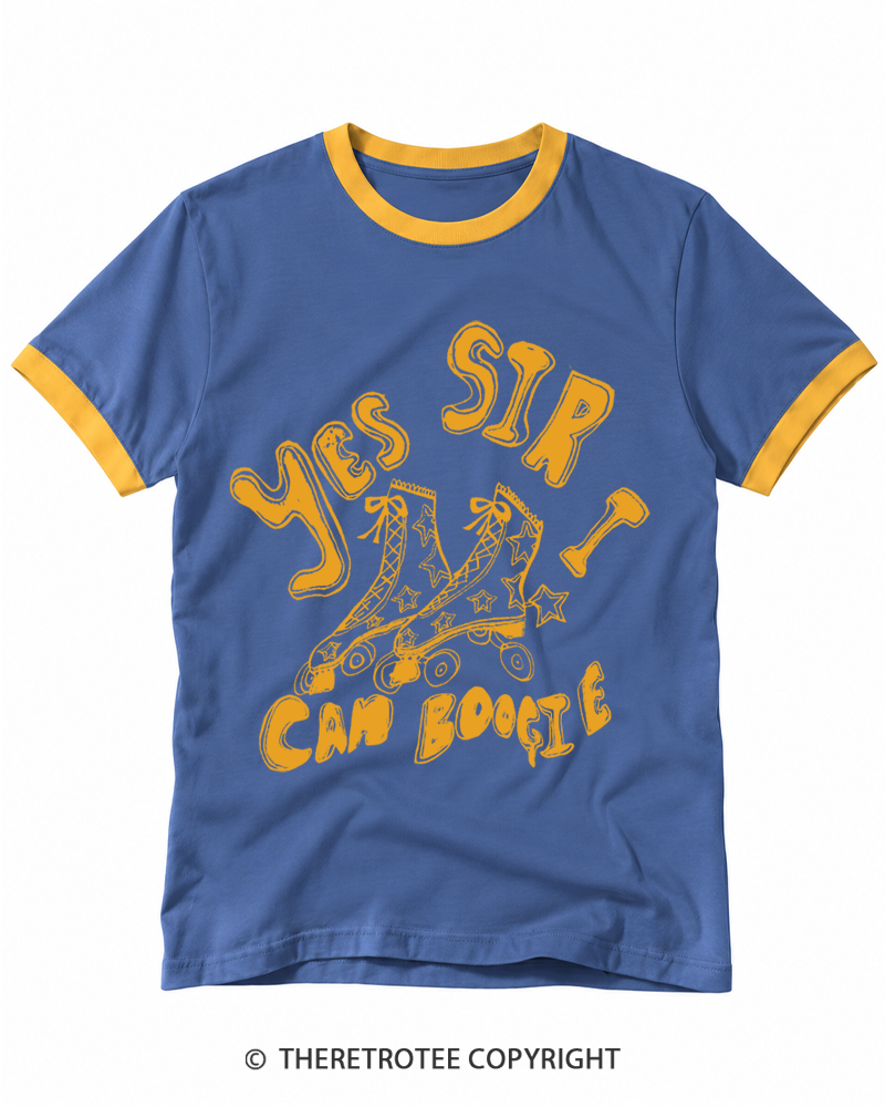 TheRetroTee 1970s Yes Sir I Can Boogie Ringer T-shirt