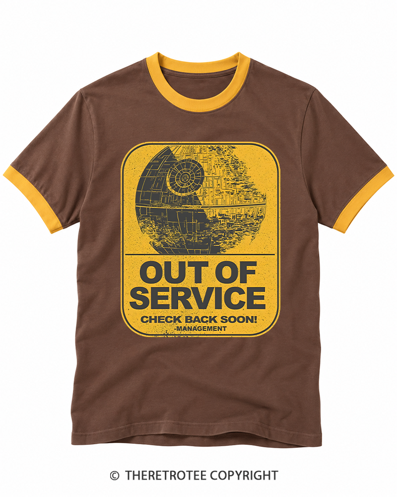 TheRetroTee Out Of Service 1980s Ringer T-shirt