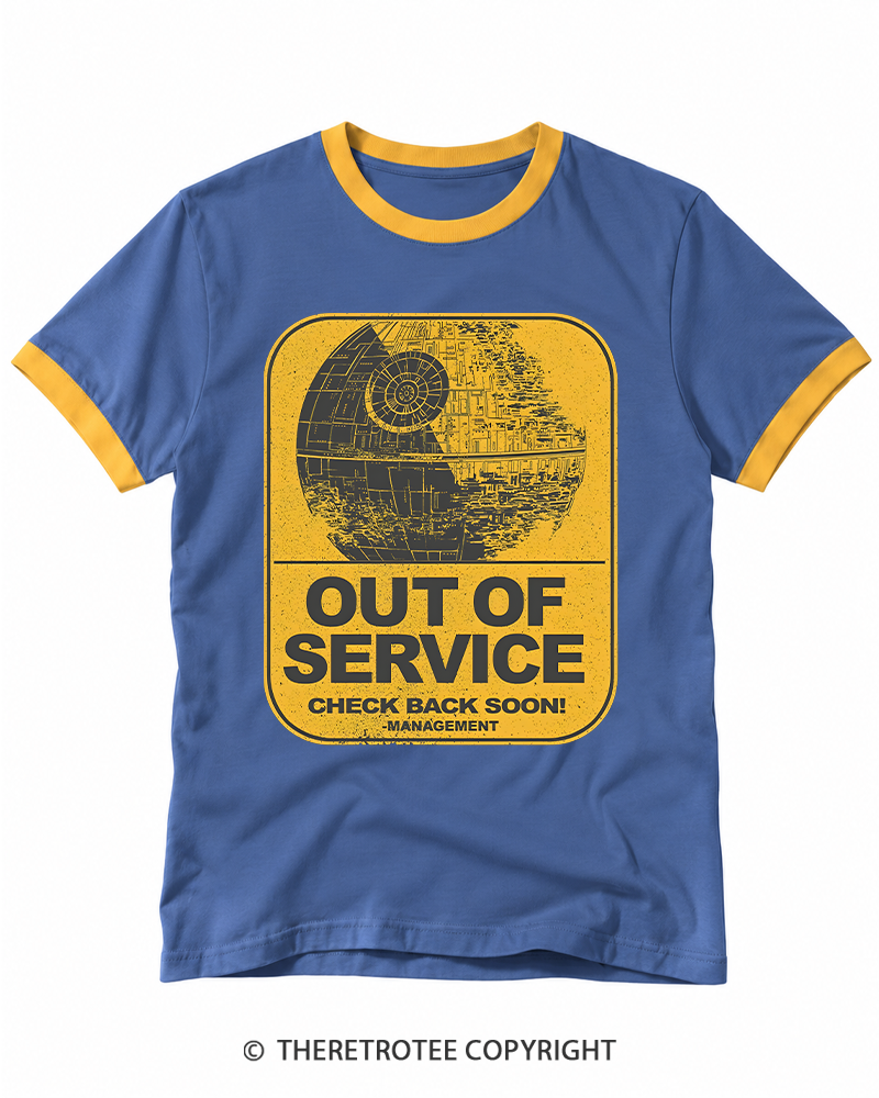 TheRetroTee Out Of Service 1980s Ringer T-shirt