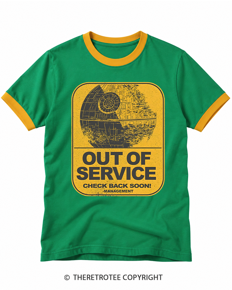 TheRetroTee Out Of Service 1980s Ringer T-shirt
