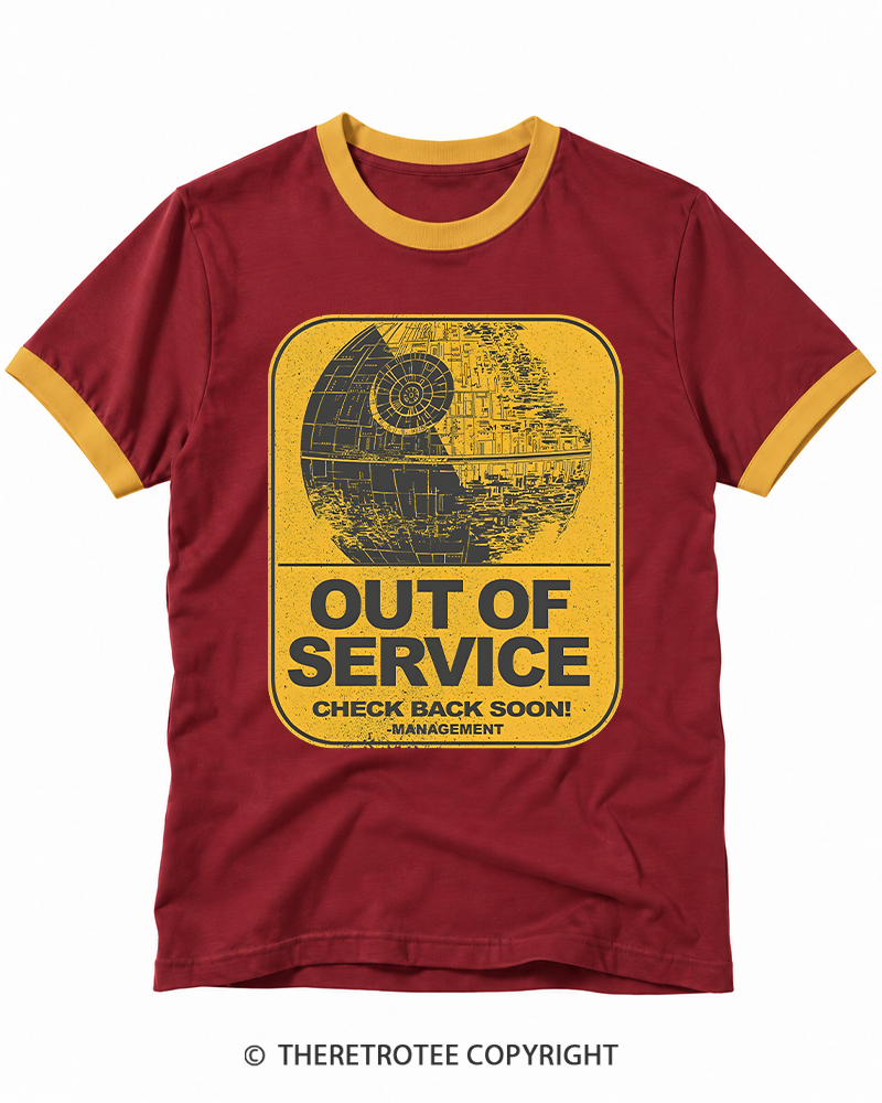 TheRetroTee Out Of Service 1980s Ringer T-shirt