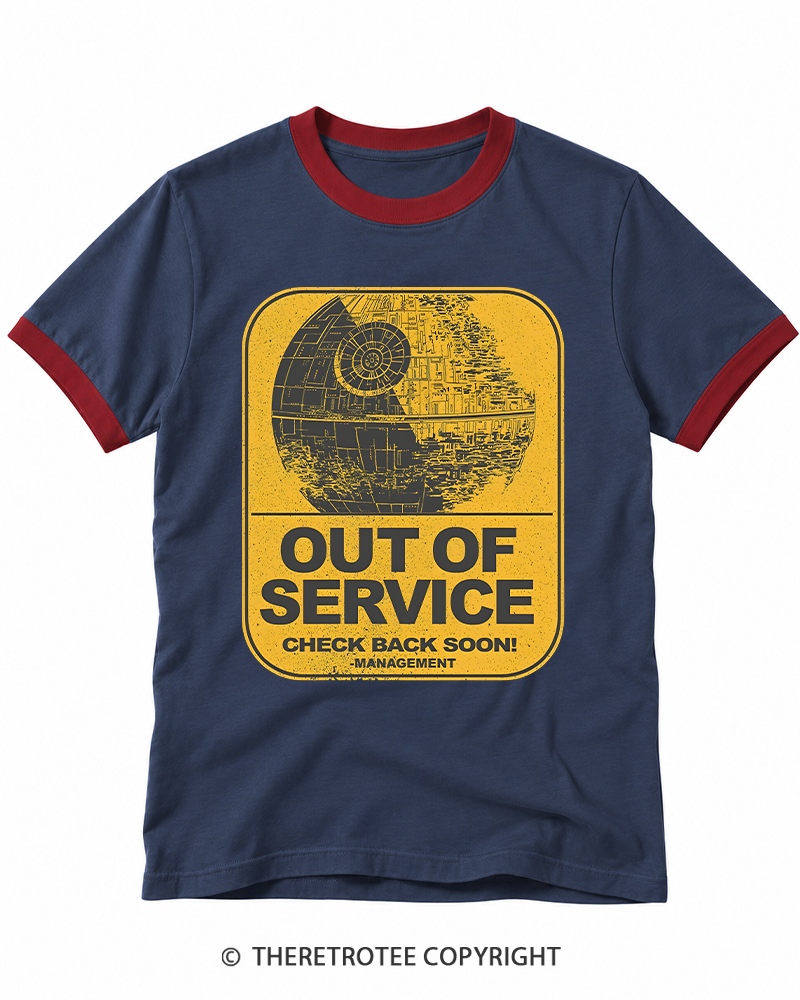 TheRetroTee Out Of Service 1980s Ringer T-shirt