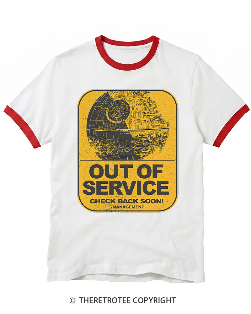TheRetroTee Out Of Service 1980s Ringer T-shirt