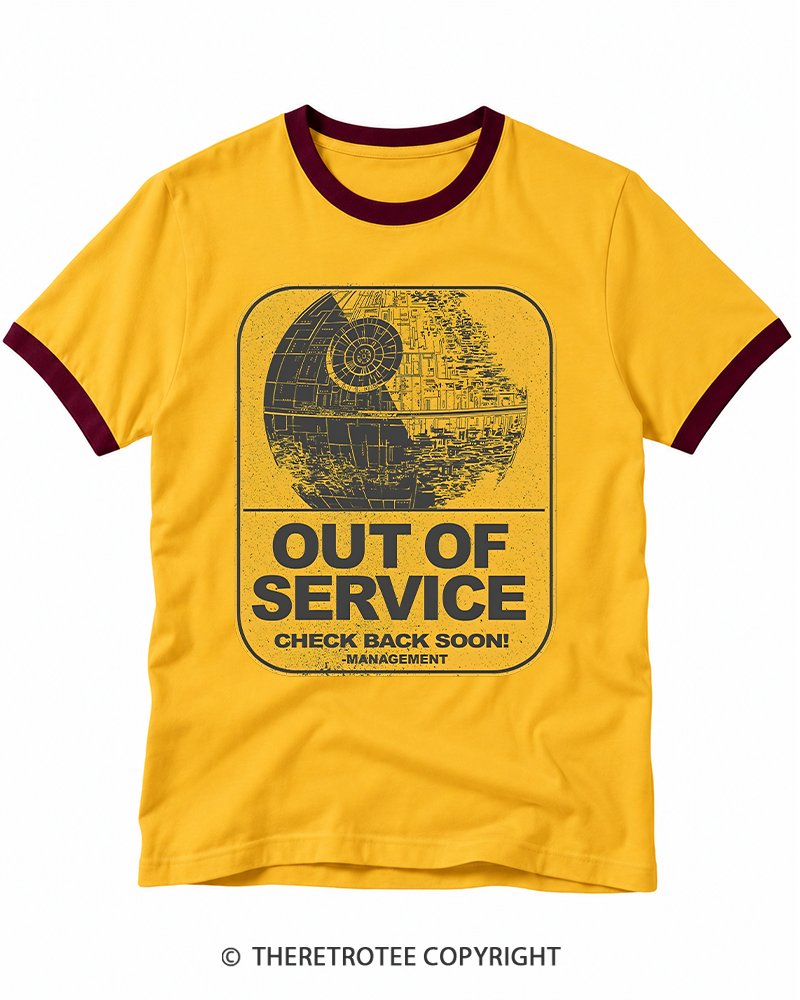 TheRetroTee Out Of Service 1980s Ringer T-shirt