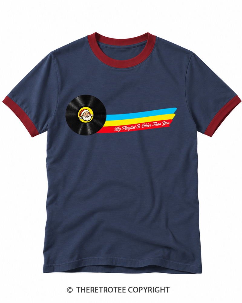 TheRetroTee My Playlist Is Older Than You Ringer T-shirt