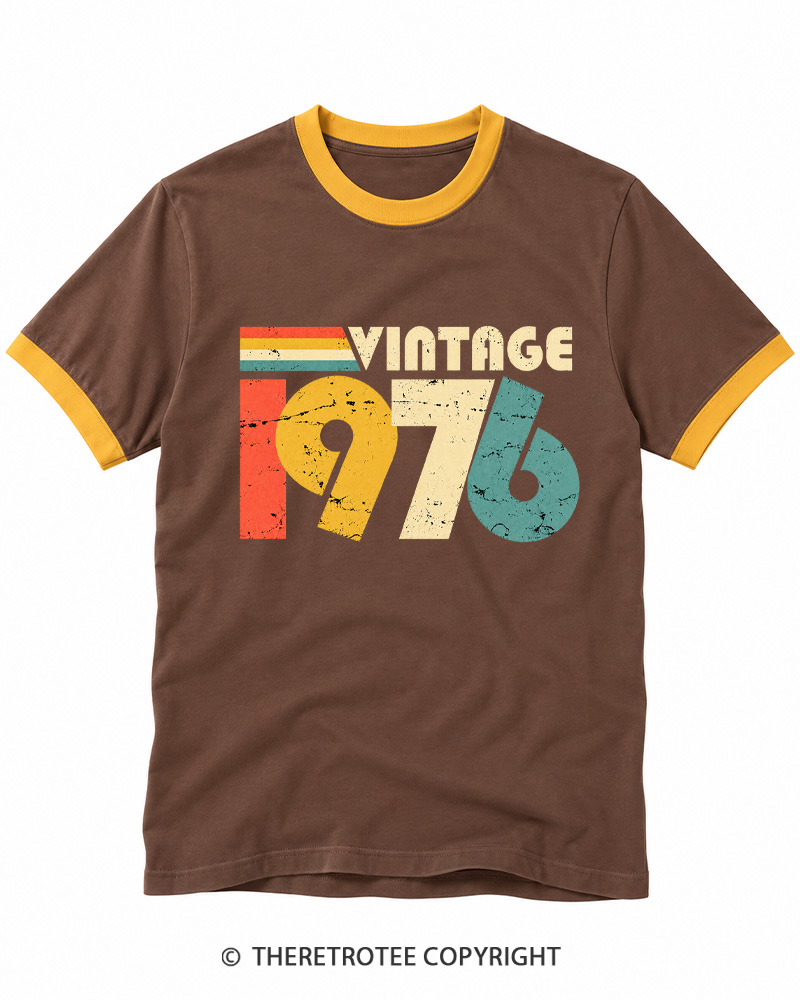 TheRetroTee Vintage 1976 Ringer T-shirt