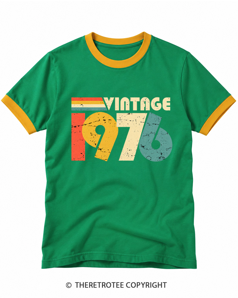 TheRetroTee Vintage 1976 Ringer T-shirt