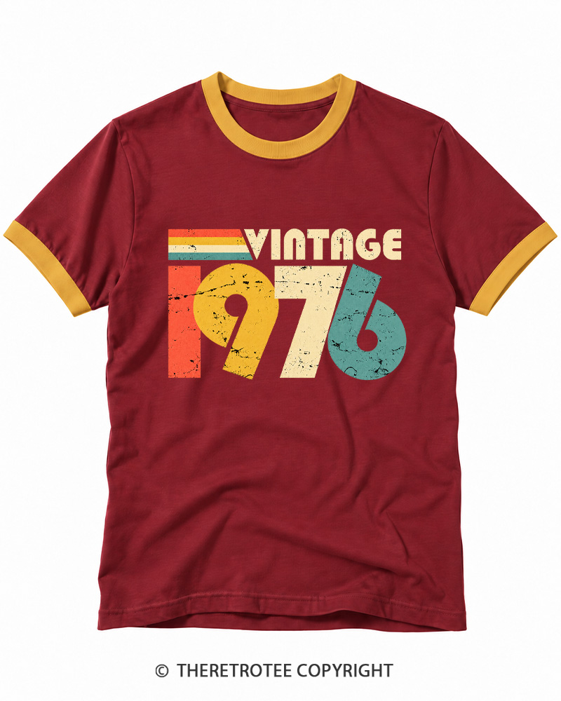 TheRetroTee Vintage 1976 Ringer T-shirt