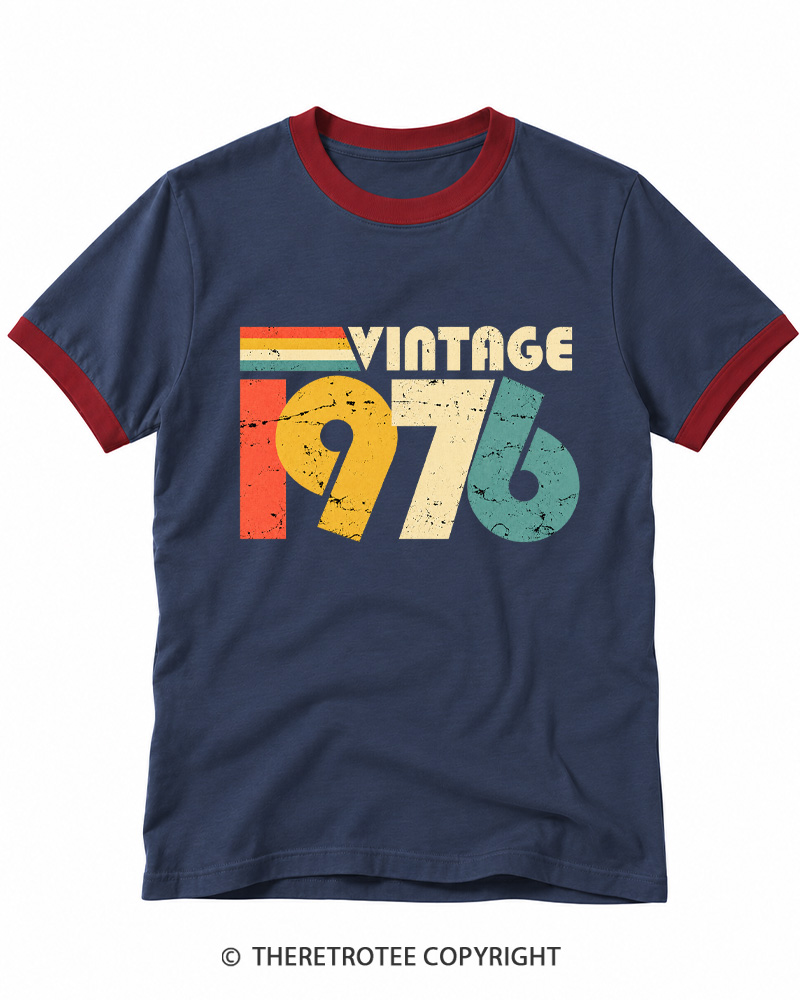 TheRetroTee Vintage 1976 Ringer T-shirt
