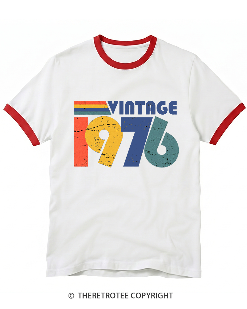 TheRetroTee Vintage 1976 Ringer T-shirt