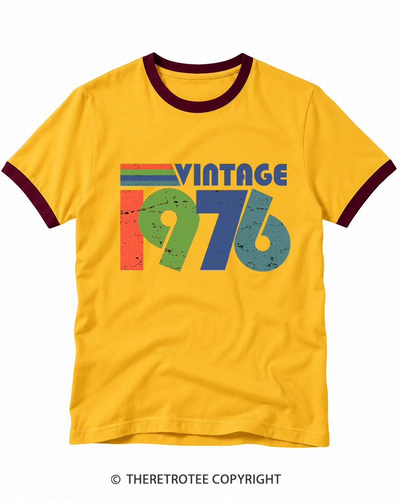 TheRetroTee Vintage 1976 Ringer T-shirt