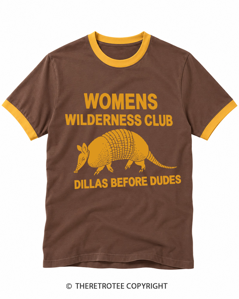 TheRetroTee Women's Wilderness Club Ringer T-shirt