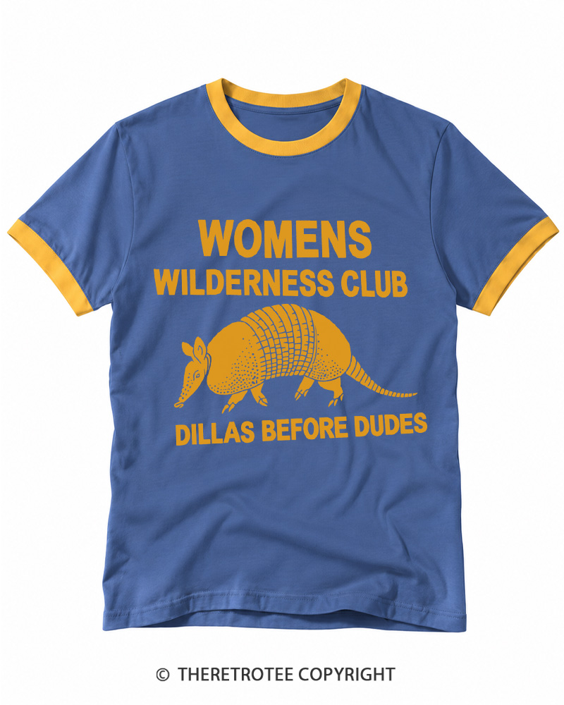 TheRetroTee Women's Wilderness Club Ringer T-shirt
