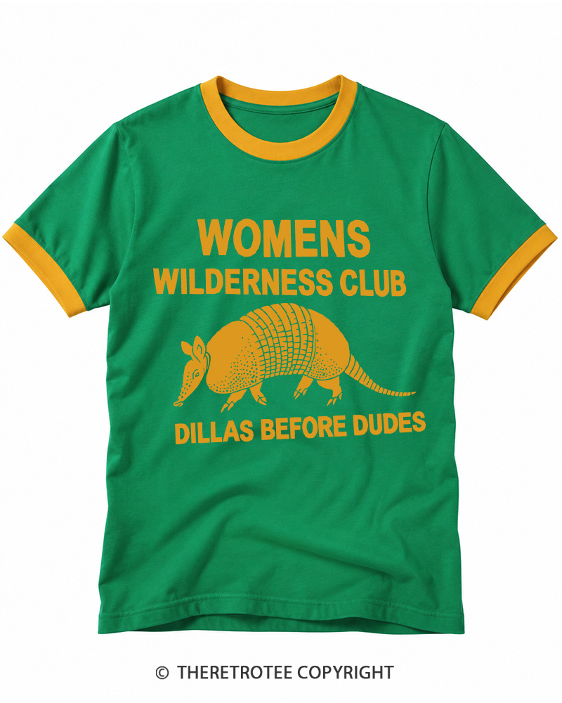 TheRetroTee Women's Wilderness Club Ringer T-shirt