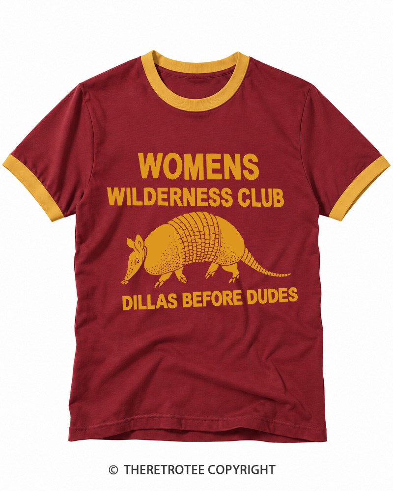 TheRetroTee Women's Wilderness Club Ringer T-shirt