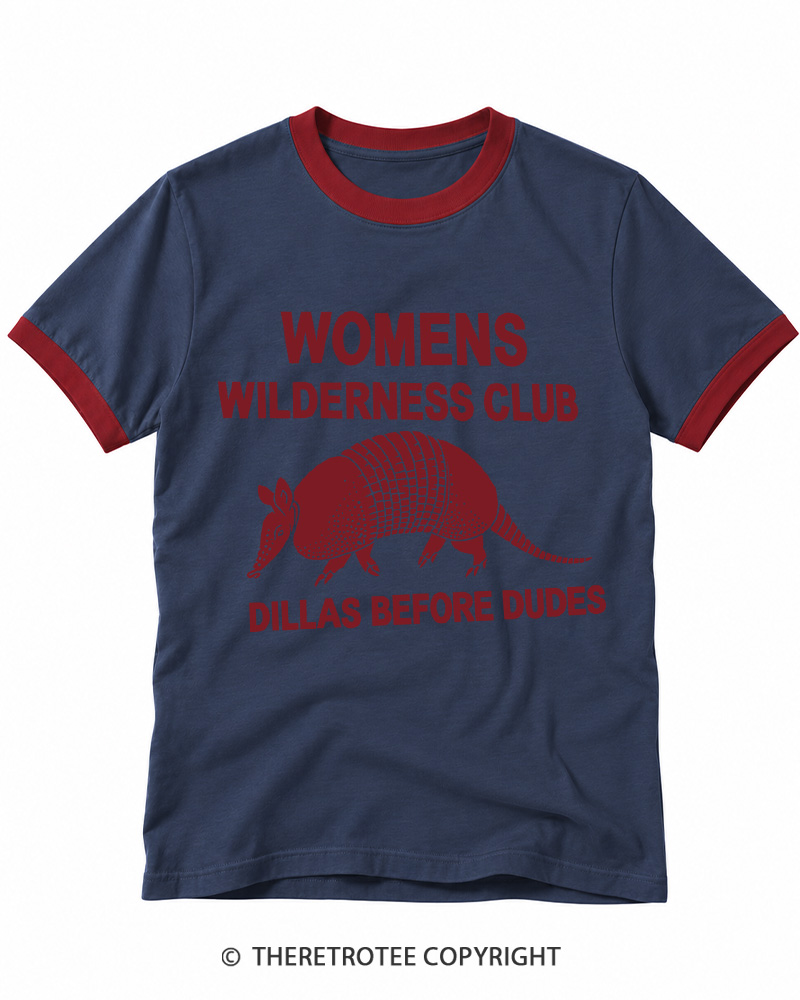 TheRetroTee Women's Wilderness Club Ringer T-shirt