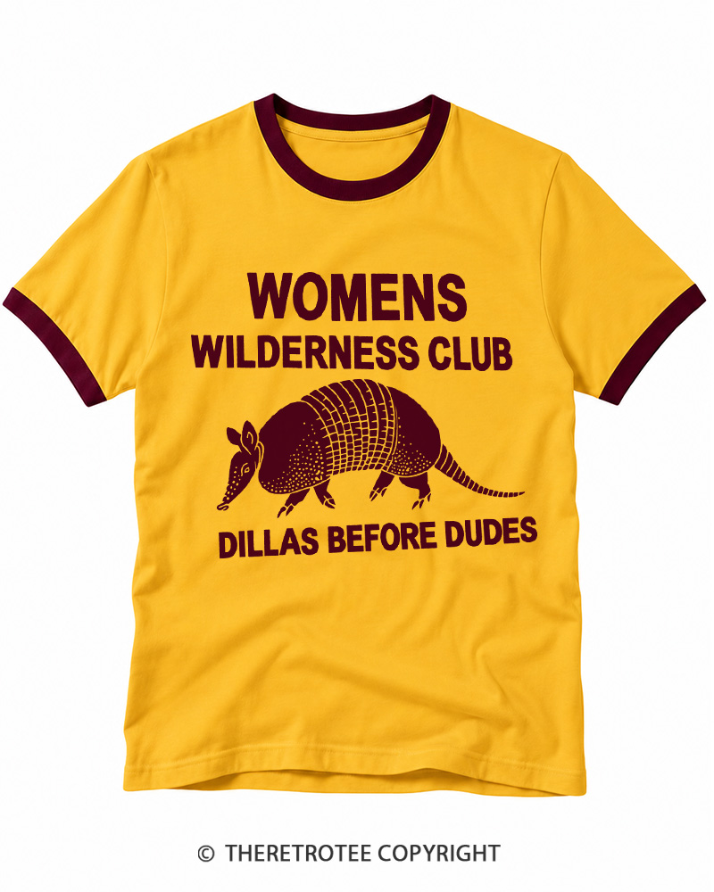 TheRetroTee Women's Wilderness Club Ringer T-shirt