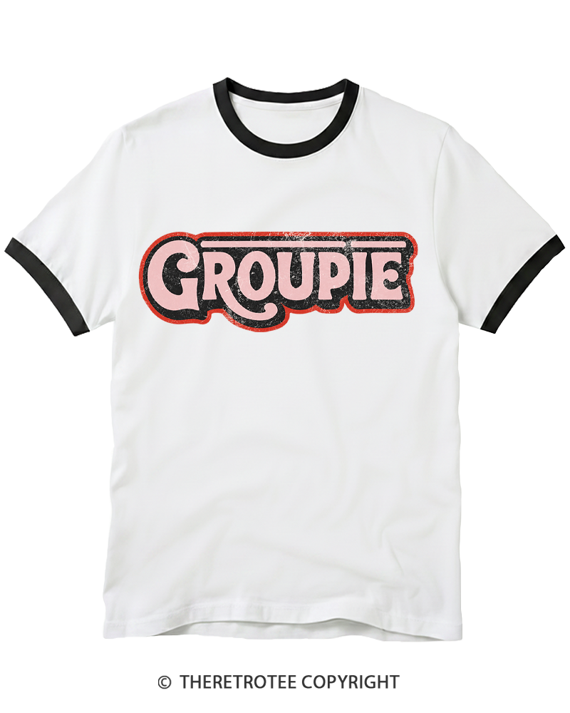 TheRetroTee Groupie Rock Star 1970s Ringer T-shirt