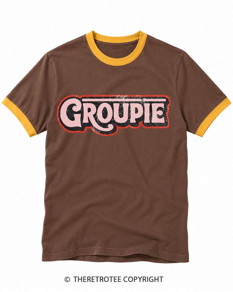 TheRetroTee Groupie Rock Star 1970s Ringer T-shirt