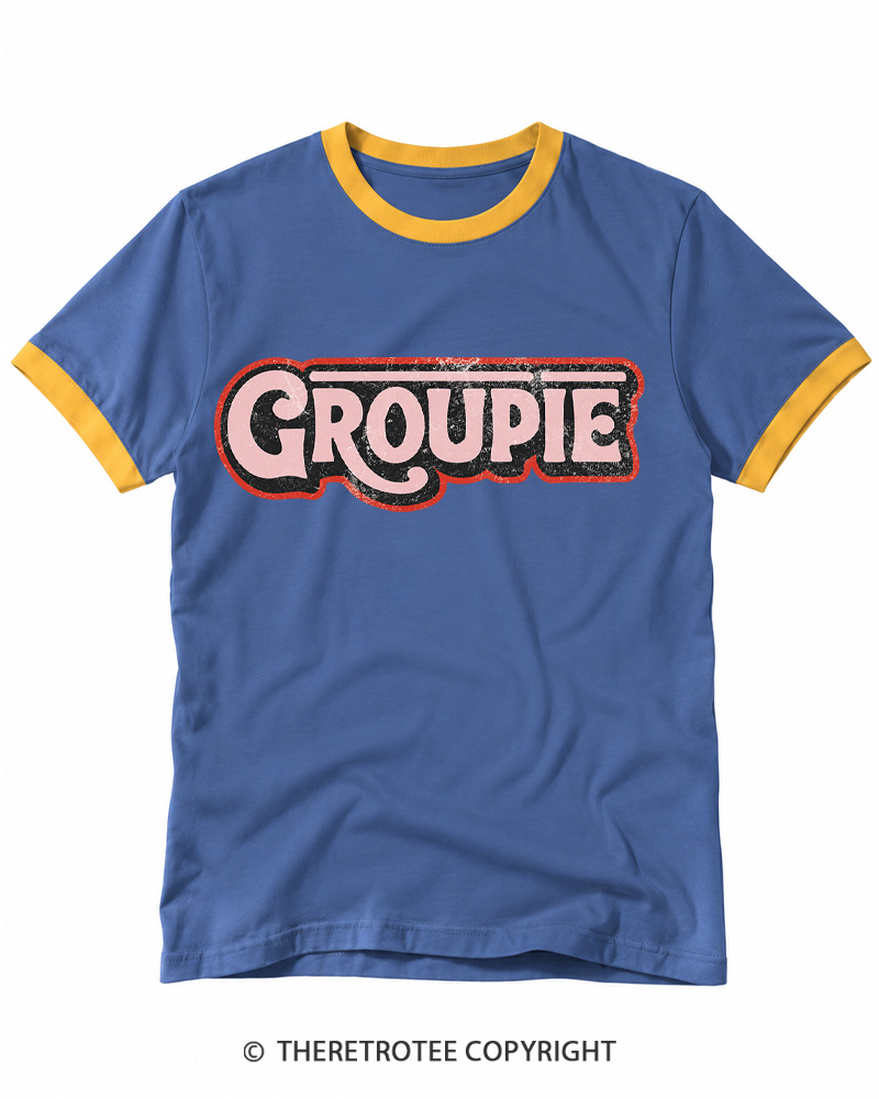 TheRetroTee Groupie Rock Star 1970s Ringer T-shirt