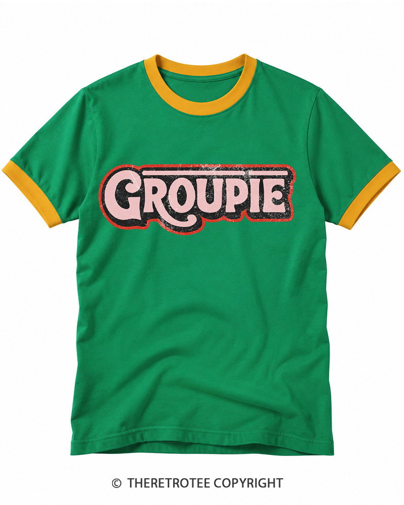TheRetroTee Groupie Rock Star 1970s Ringer T-shirt