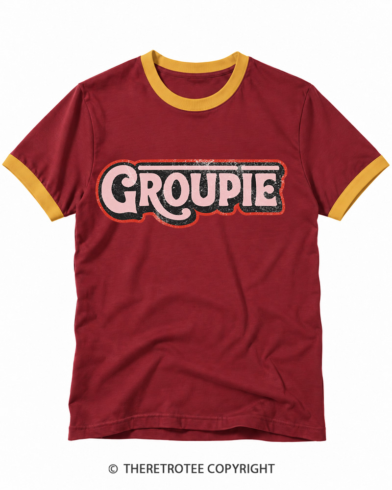 TheRetroTee Groupie Rock Star 1970s Ringer T-shirt