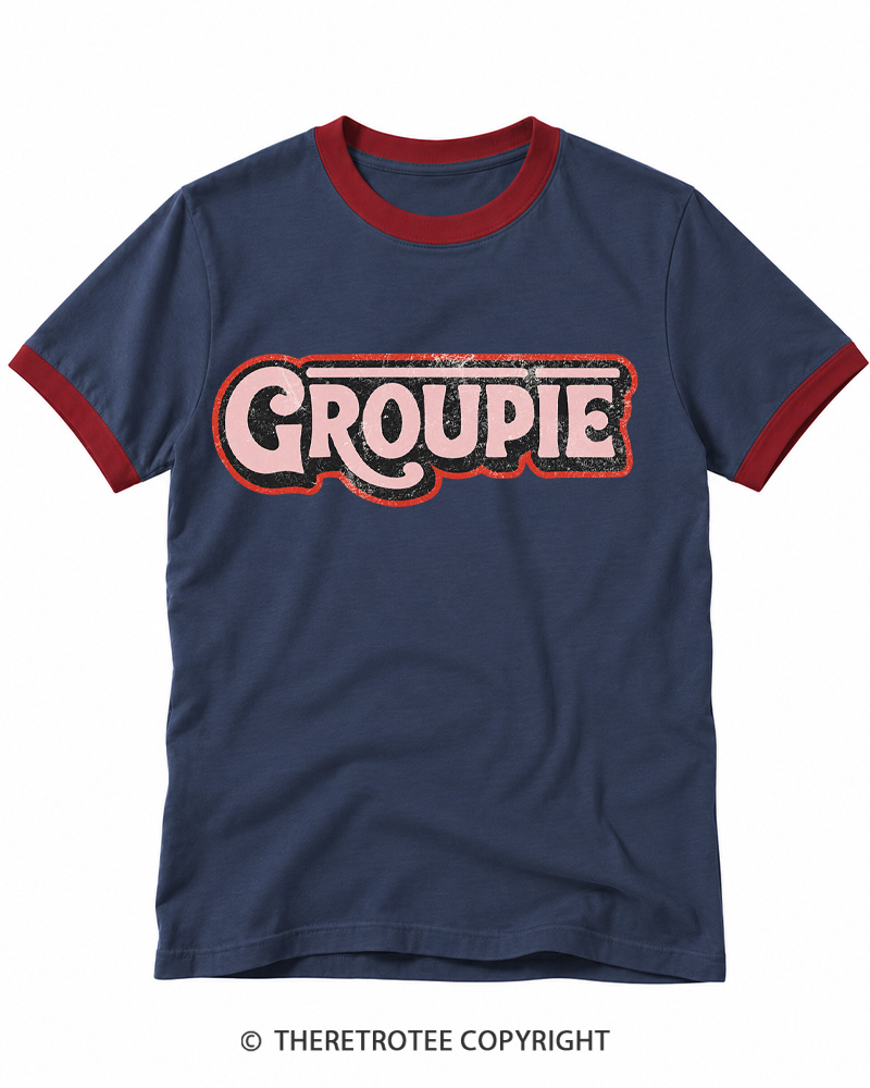 TheRetroTee Groupie Rock Star 1970s Ringer T-shirt