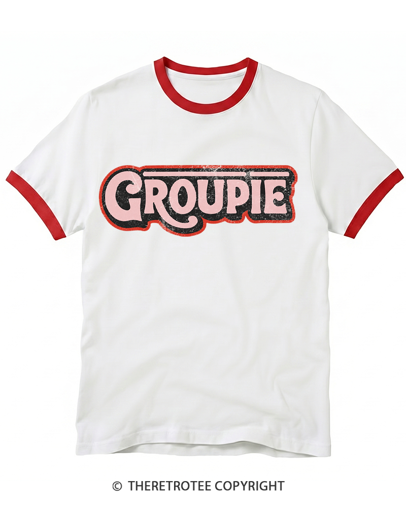 TheRetroTee Groupie Rock Star 1970s Ringer T-shirt