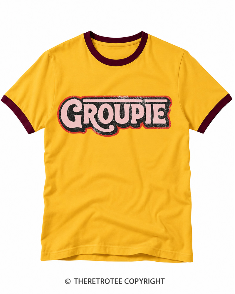 TheRetroTee Groupie Rock Star 1970s Ringer T-shirt