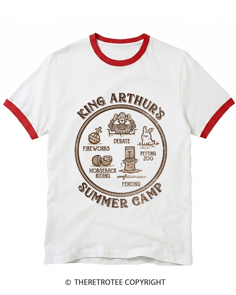 TheRetroTee King Arthur's Summer Camp 1970s Ringer T-shirt